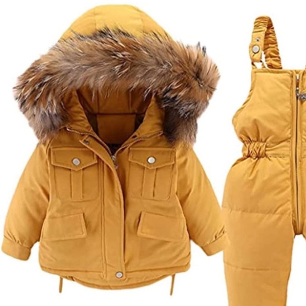 2024 Kids Ski Snowsuit Down Jacket Coat